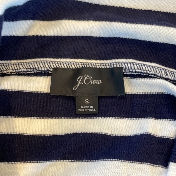 J.Crew Striped Snap Neck Knit Popover Top - Picture 5 of 7